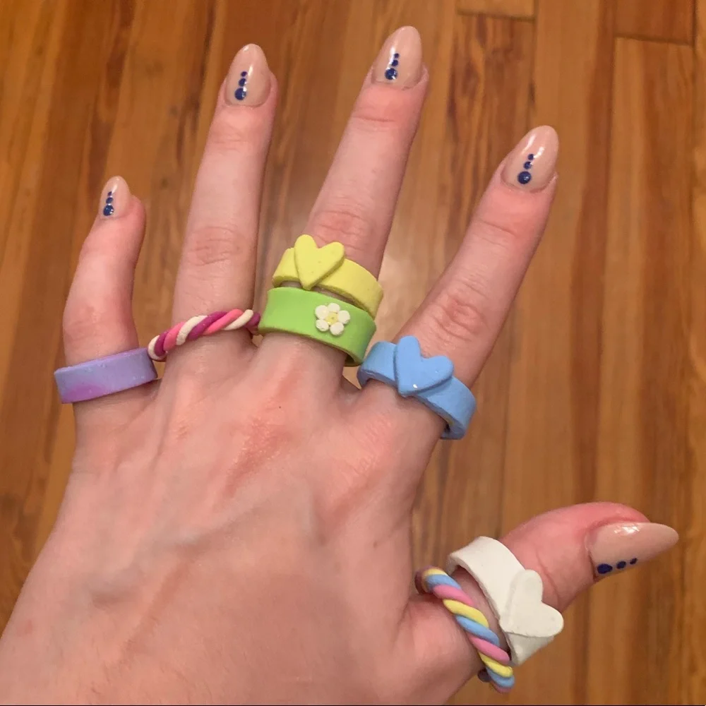 💗 CLAY RINGS 💗 handmade 😁 - Picture 2 of 8